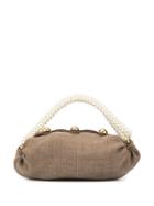 0711 Nino Pearl-handle Micro Mini Bag - Brown