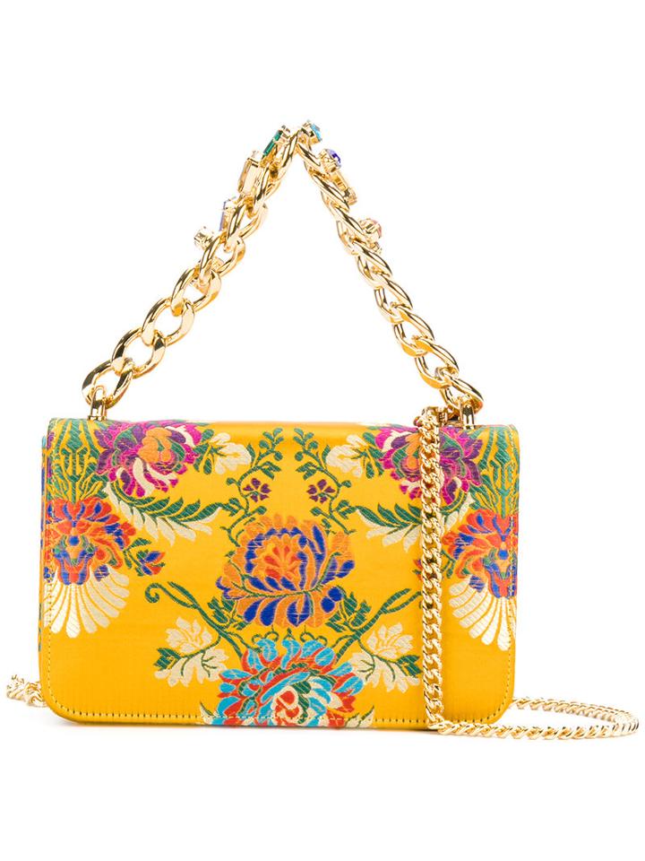 Emanuela Caruso - Floral Shoulder Bag - Women - Nylon - One Size, Yellow/orange, Nylon