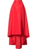 Carolina Herrera 'faille' Skirt, Women's, Size: 6, Red, Silk