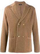 Z Zegna Double-breasted Cardigan - Brown