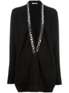 Givenchy Chain Trim Cardigan, Women's, Size: Xs, Black, Viscose/cotton/cashmere/aluminium