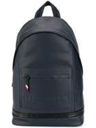 Tommy Hilfiger Logo Embossed Backpack - Blue