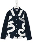 Moschino Kids Logo Print Shirt, Toddler Boy's, Size: 4 Yrs, Blue