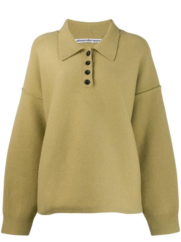 Alexander Wang Knit Polo Shirt - Green