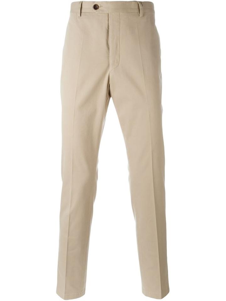 Al Duca D'aosta 1902 Straight Leg Chinos, Men's, Size: 54, Nude/neutrals, Cotton/spandex/elastane