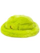 Kirin Faux Fur Smiley Hat - Yellow