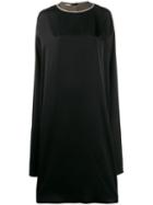 Plan C Long Shift Dress - Black