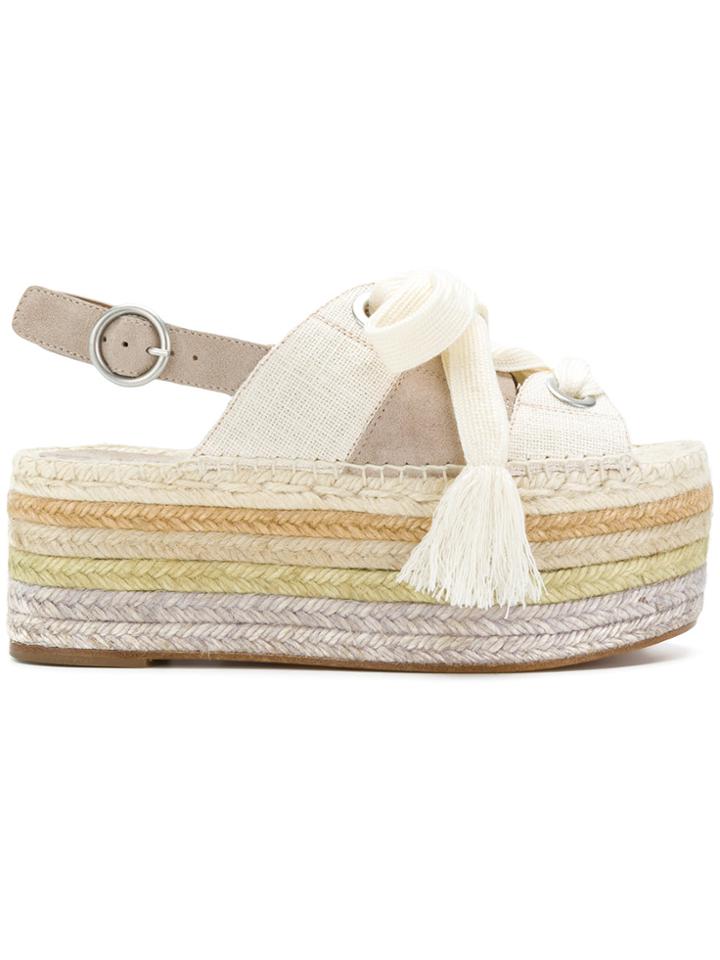Chloé Qai Flatform Sandals - Nude & Neutrals