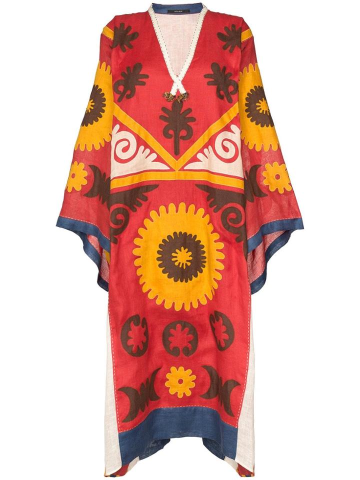 Vita Kin Marlborough Embroidered Kaftan - Multicolour