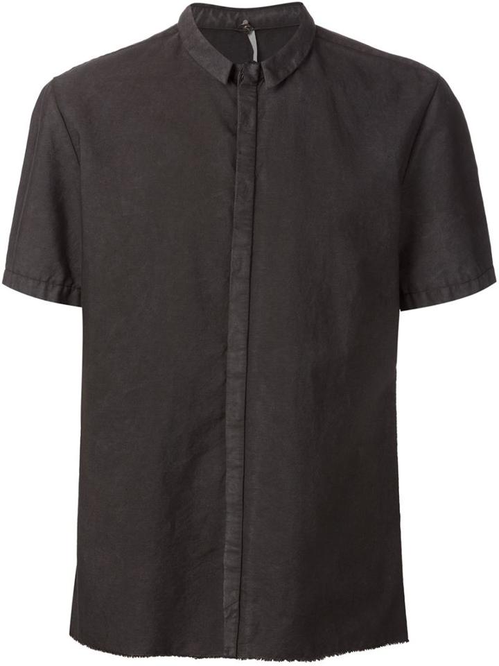 Label Under Construction 'luc' Shirt, Men's, Size: 46, Black, Cotton