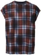 Lanvin Raw Edge Checked T-shirt