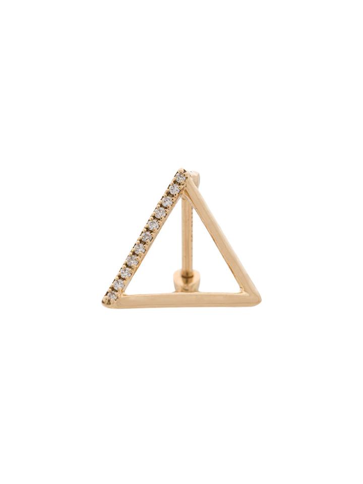 Shihara Embellished Triangle Earring - Metallic