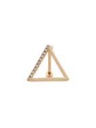 Shihara Embellished Triangle Earring - Metallic