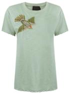 Andrea Bogosian Embroidered T-shirt, Women's, Size: Medium, Green, Cotton