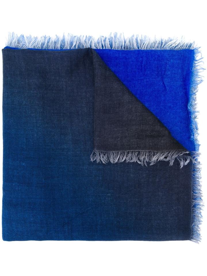 Faliero Sarti Gradient Effect Scarf - Blue