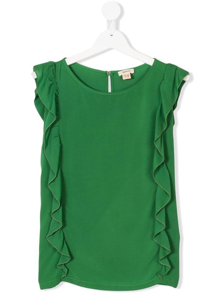 Bellerose Kids Ruffle Detail T-shirt - Green