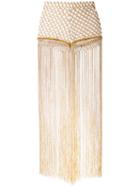Missoni - Woven Tassel Trousers - Women - Cotton/polyester/rayon - 38, Nude/neutrals, Cotton/polyester/rayon