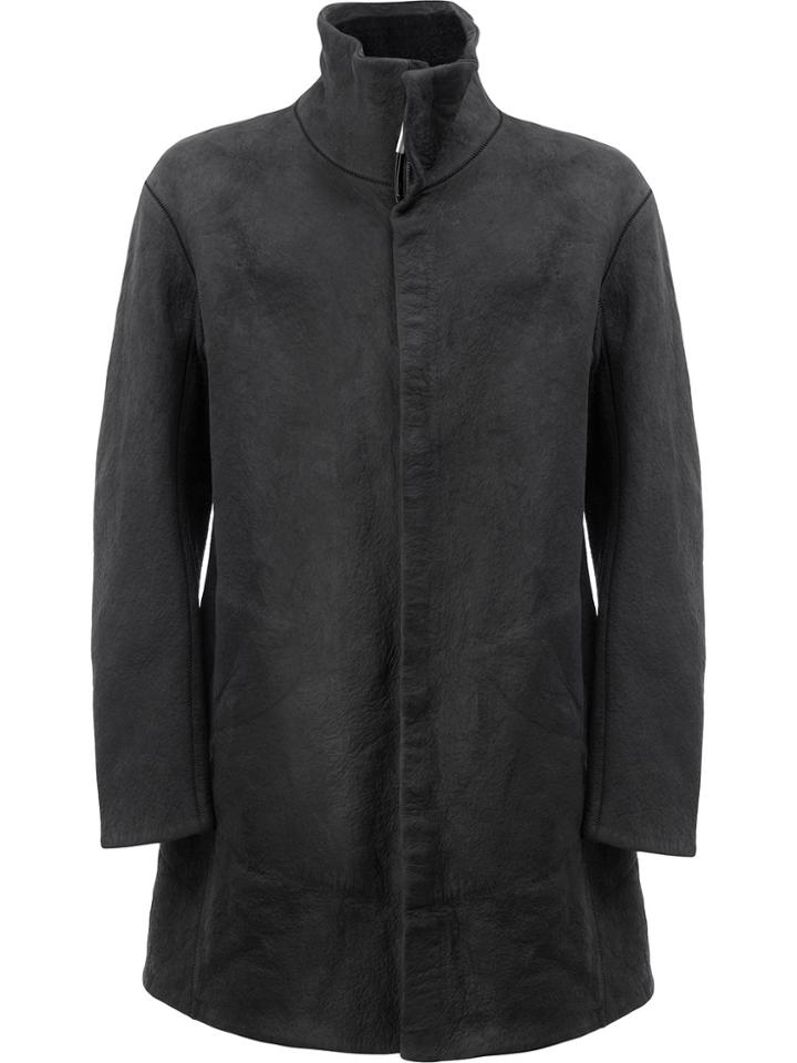 Isaac Sellam Experience Roll Neck Coat - Black