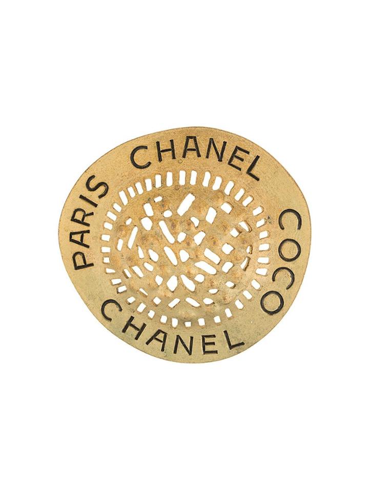 Chanel Pre-owned Cc Brooch Pin Corsage - Gold
