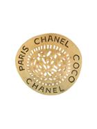 Chanel Pre-owned Cc Brooch Pin Corsage - Gold