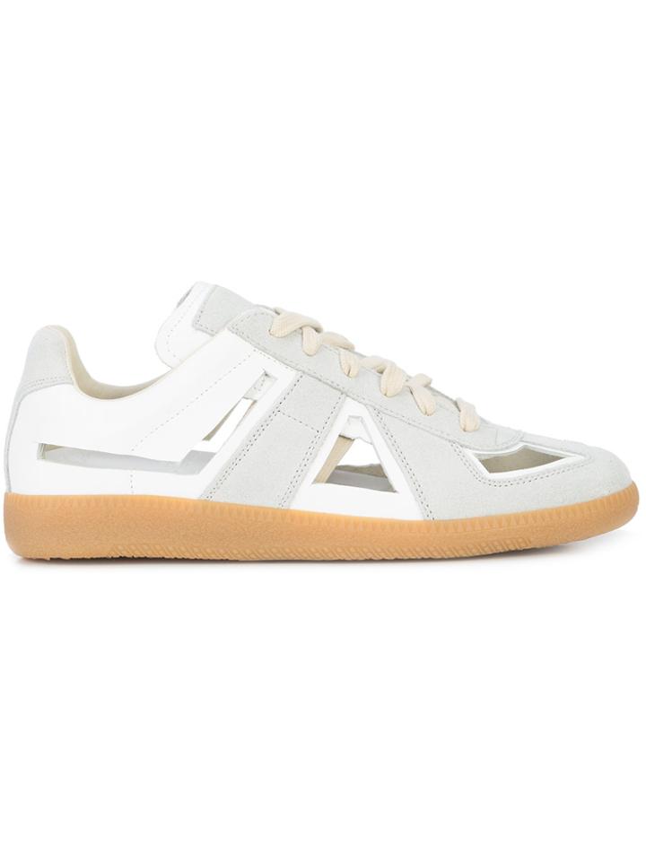 Maison Margiela Cut Out Panel Sneakers - White