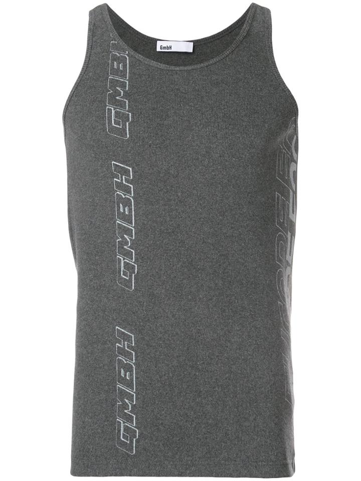Gmbh Logo Fitted Vest Top - Grey