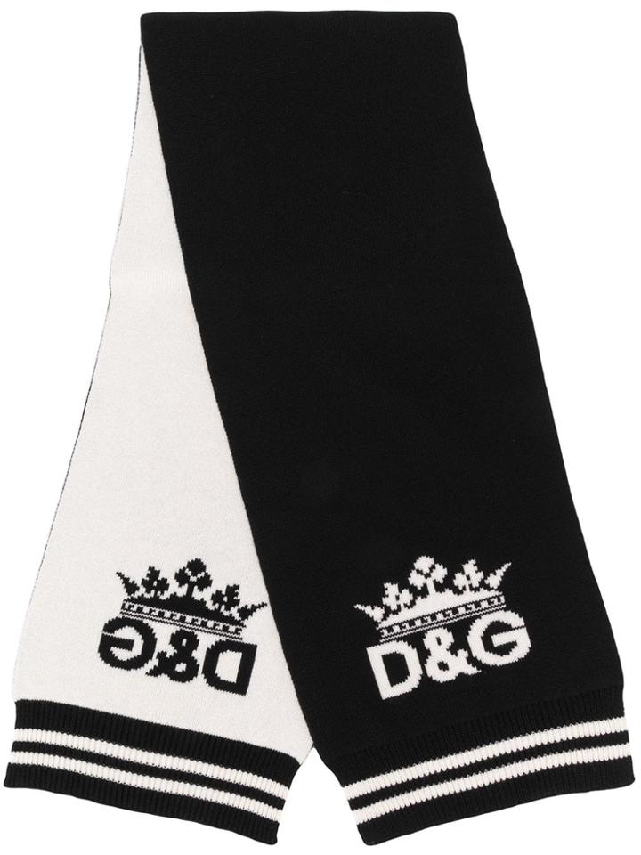Dolce & Gabbana Logo Print Scarf - Black