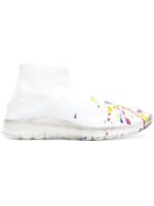 Maison Margiela Paint Splatter Sock Sneakers - White