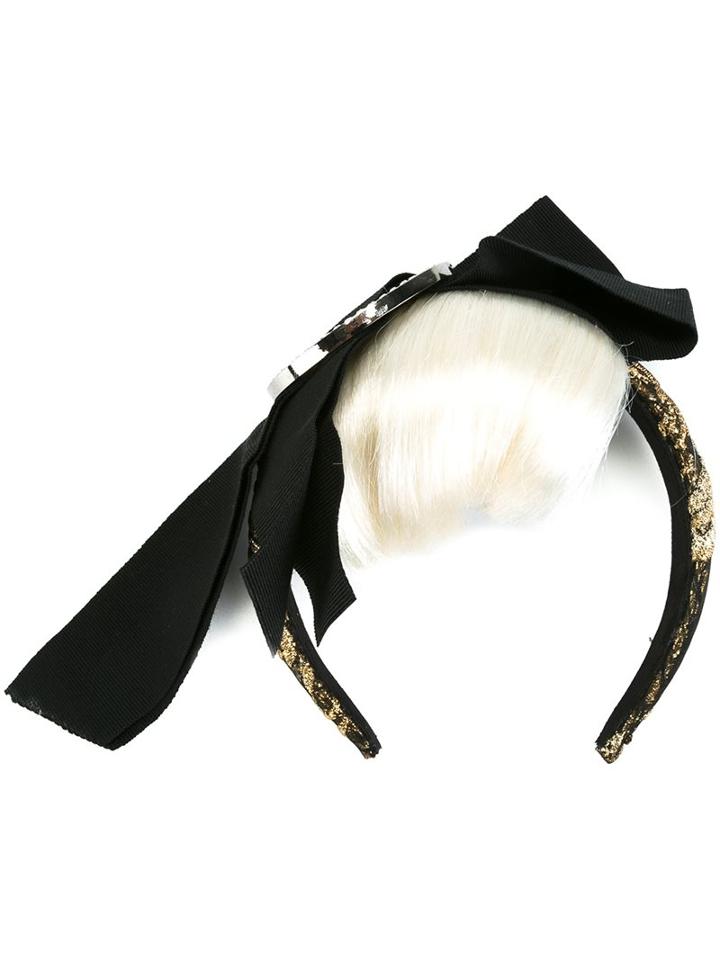 Dolce & Gabbana Hair Fringe Bow Headband