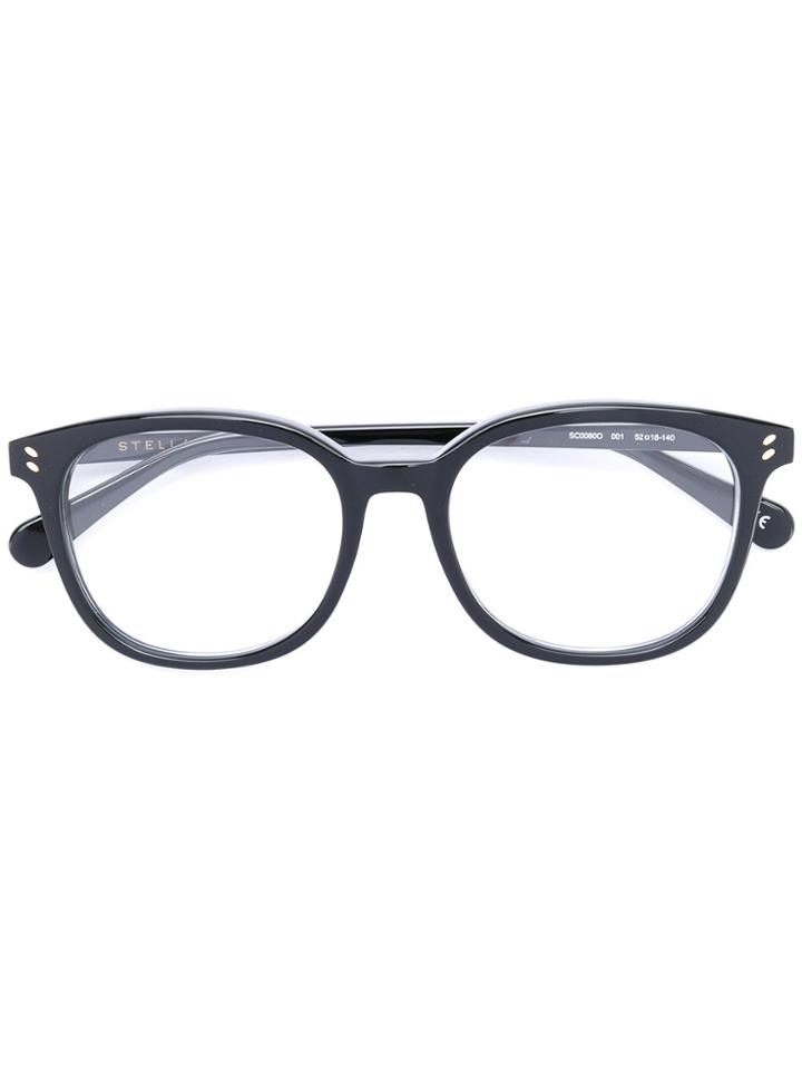 Stella Mccartney Eyewear Oval Frame Eyeglasses - Black