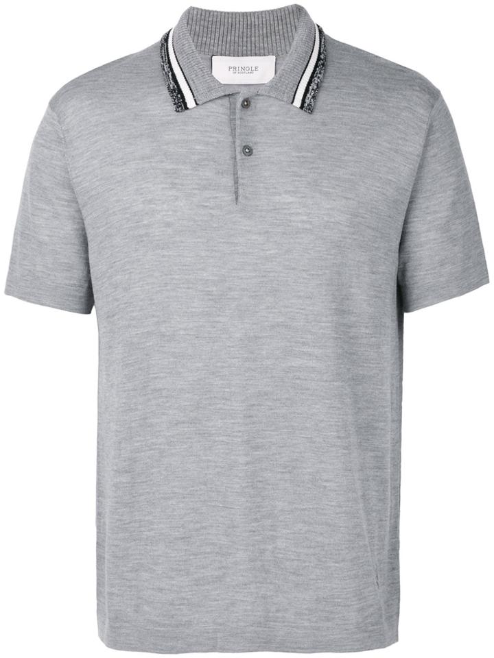 Pringle Of Scotland Knitted Polo Shirt - Grey