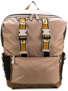 Fendi Logo Zipped Backpack - Brown