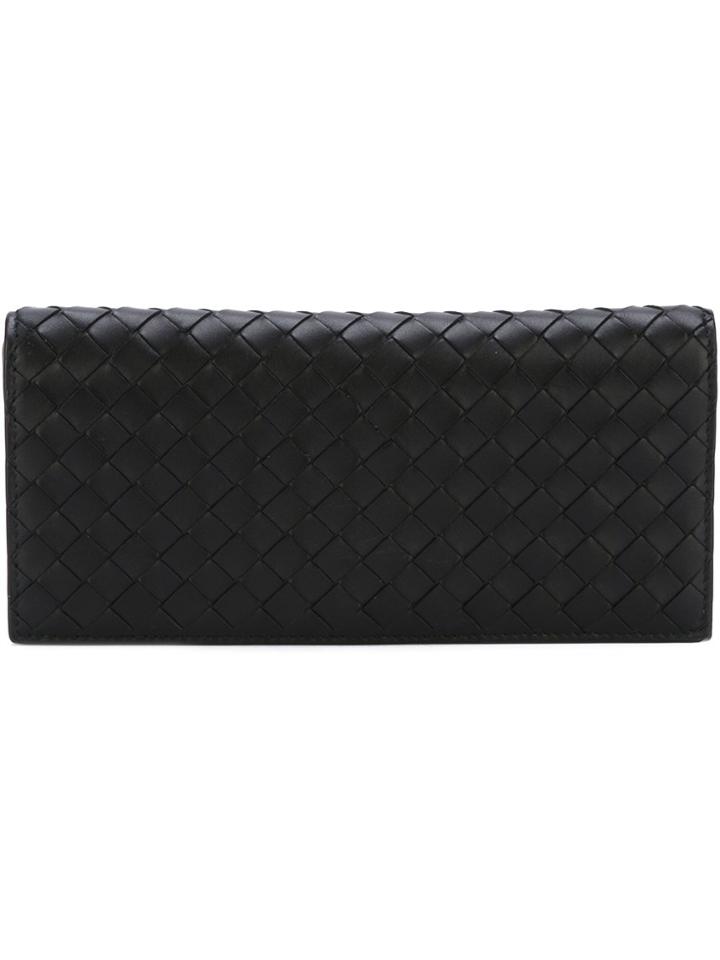 Bottega Veneta Intrecciato Coat Wallet - Black