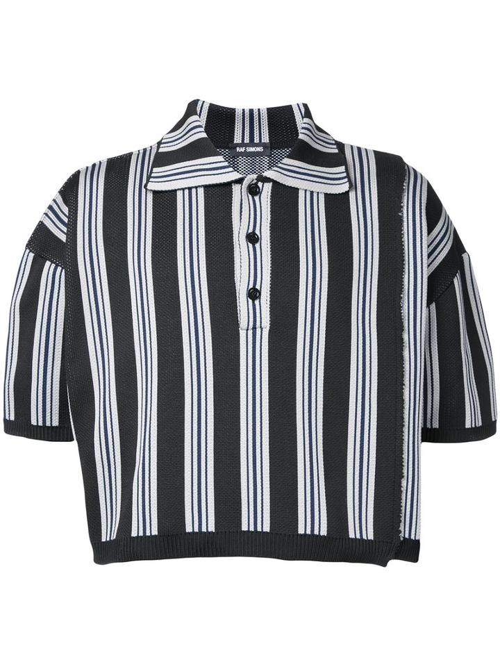 Raf Simons - Striped Cropped Jumper - Unisex - Polypropylene - One Size, Black, Polypropylene