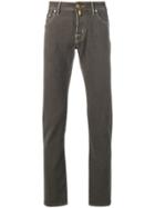 Jacob Cohen Vintage Knit Slim-fit Jeans - Brown