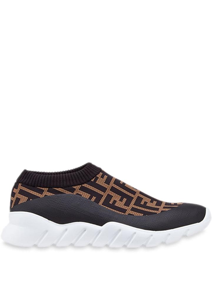 Fendi Tech Fabric Low-tops - Brown