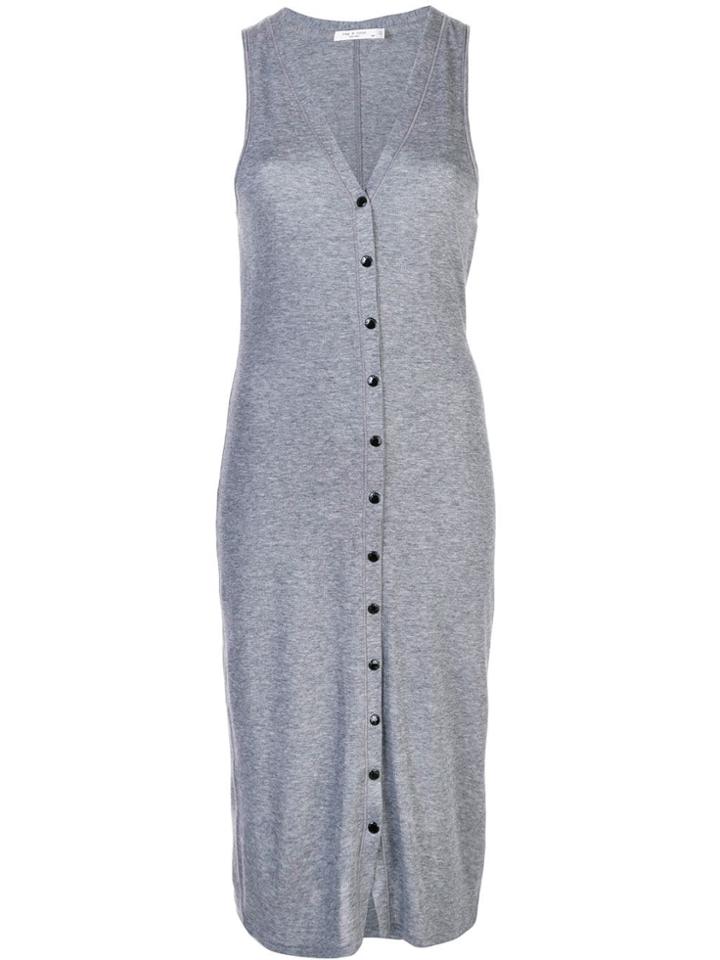 Rag & Bone Buttoned Jersey Dress - Grey