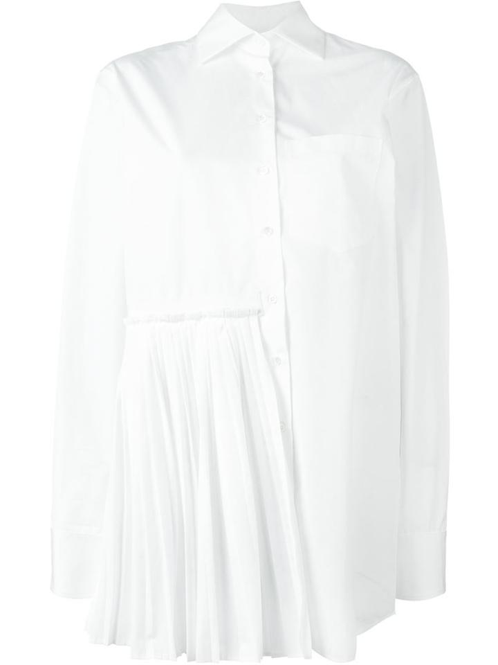 Off-white Pleated Dress, Women's, Size: S, White, Cotton