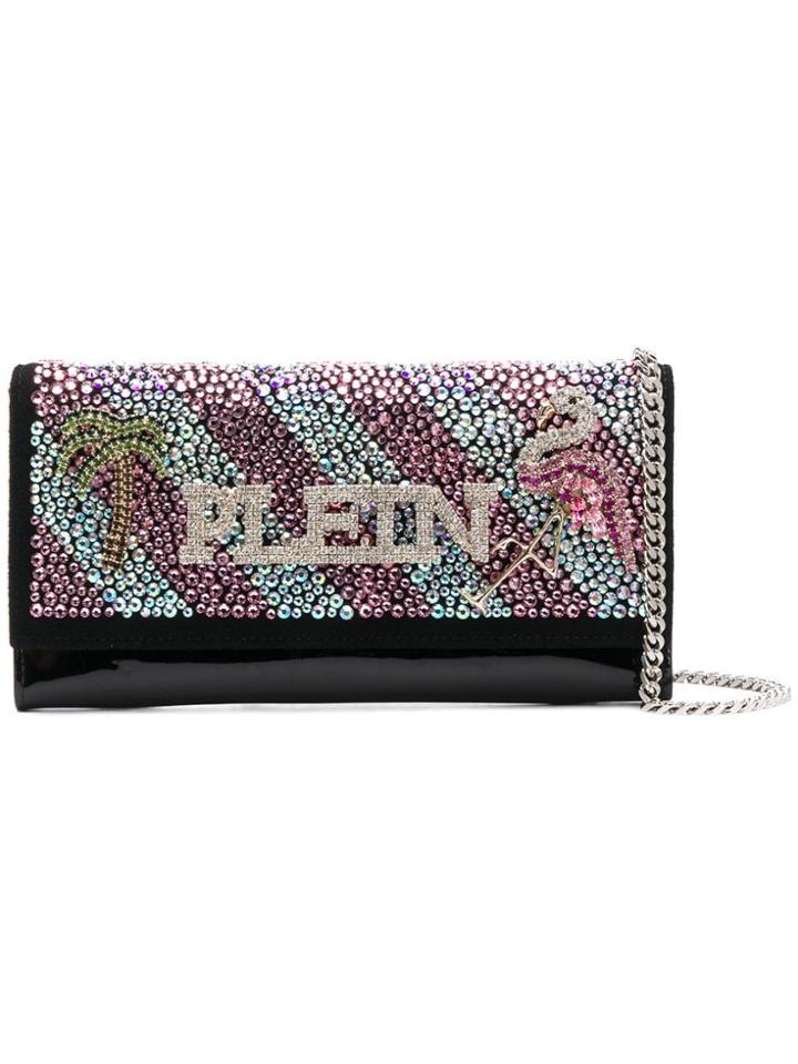 Philipp Plein Crystal Clutch - Black