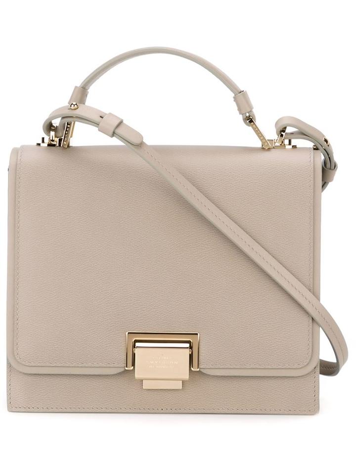 Smythson Mini Grosvenor Crossbody Bag, Women's, Grey, Leather