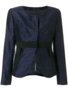 Giorgio Armani Pre-owned Open Front Collarless Jacket - Blue