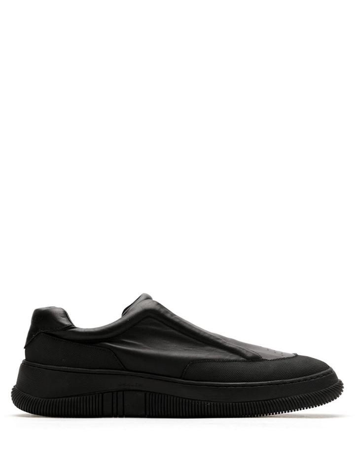 Osklen Hybrid Plain Leather Sneakers - Black
