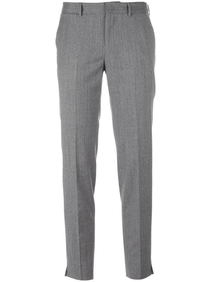 Pt01 Tailored Cropped Trousers, Women's, Size: 38, Grey, Polyester/spandex/elastane/viscose/virgin Wool