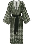 Zero + Maria Cornejo Belted Kimono Coat - Green