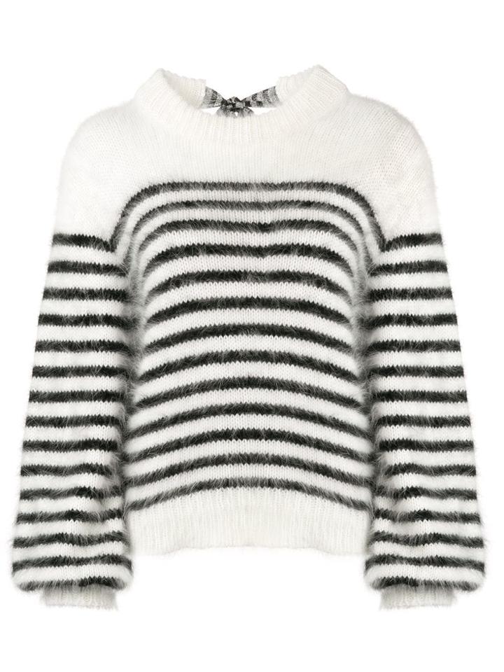 Alanui Striped Sweater - White