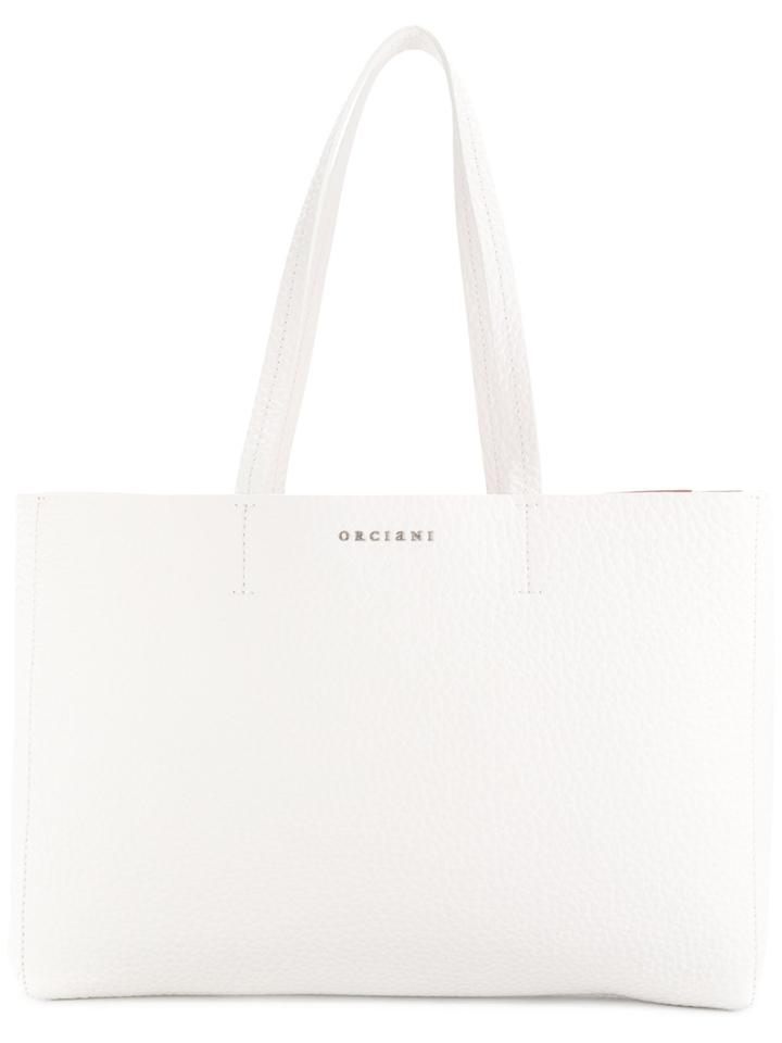 Orciani Open Top Shoulder Bag - White