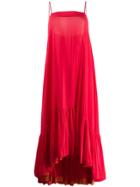 Gianluca Capannolo Ruffled Hem Dress - Red