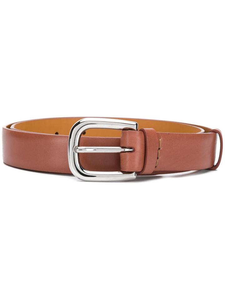 Victoria Beckham Silver-tone Belt - Brown
