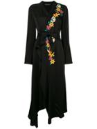 Etro Flower Embroidery Wrap Dress - Black