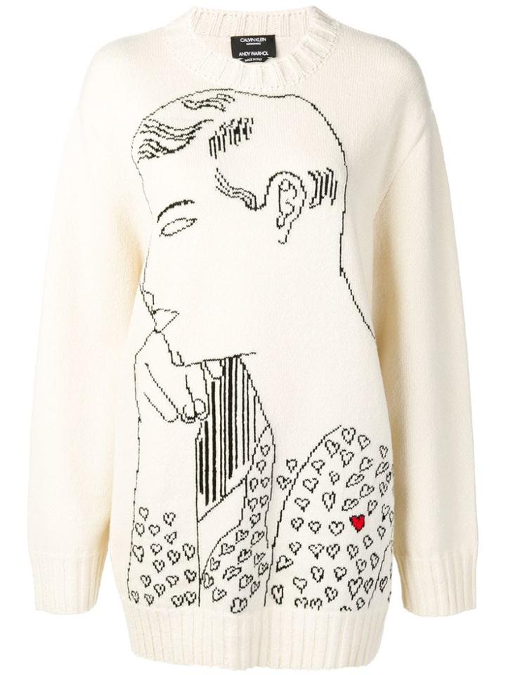 Calvin Klein 205w39nyc Warhol Intarsia Jumper - White